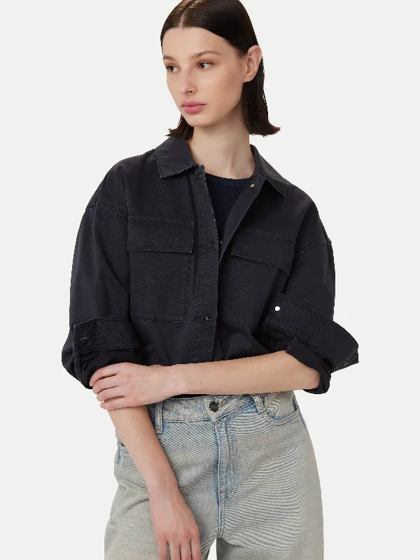 The Twill Overshirt in Dark Navy