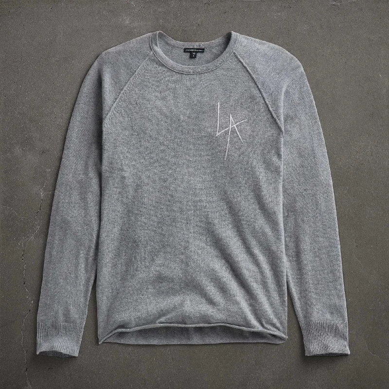 JP x LA Cashmere Raglan - Heather Grey