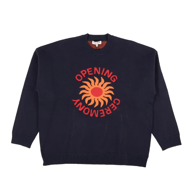 Opening Ceremony Sun Logo Collegiate Sweater - Navy