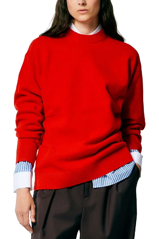 Soft Lambswool Crewneck Easy Pullover