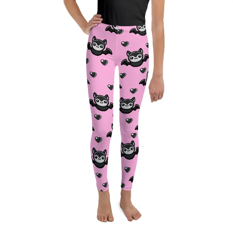 Girl Style Cute Bats Youth Leggings