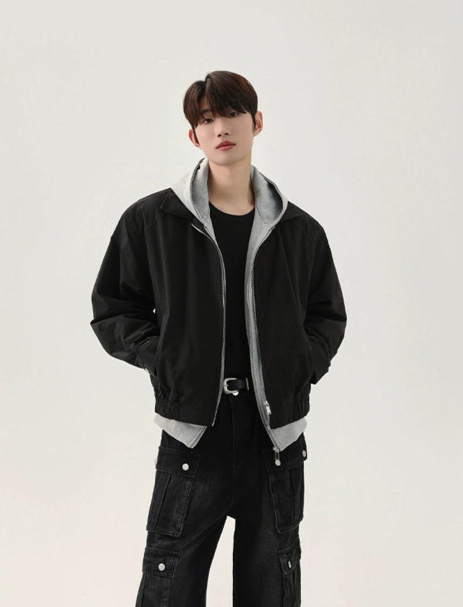 Modern Comfort Wear Two-Piece Hooded Zipper Jacket