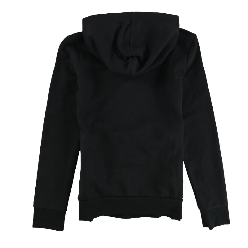 Adidas Womens Solid Hoodie Sweatshirt, Black, Small