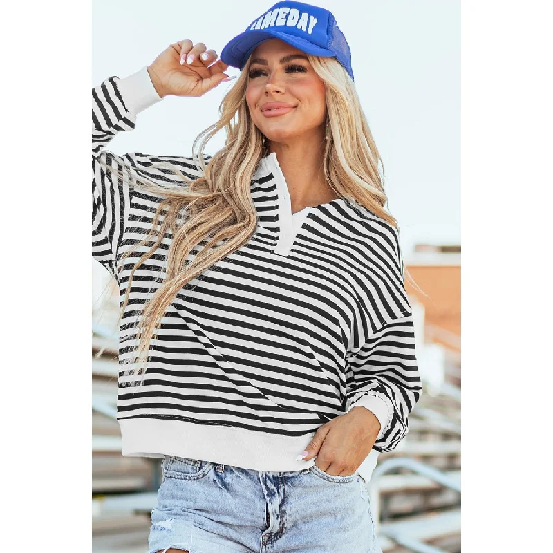 Amara Stripe Oversized Sweatshirt