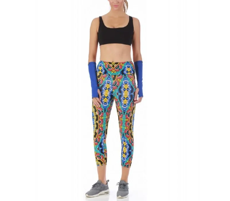 InstantFigure Activewear Capri Printed With Wide Waistband - 14504M