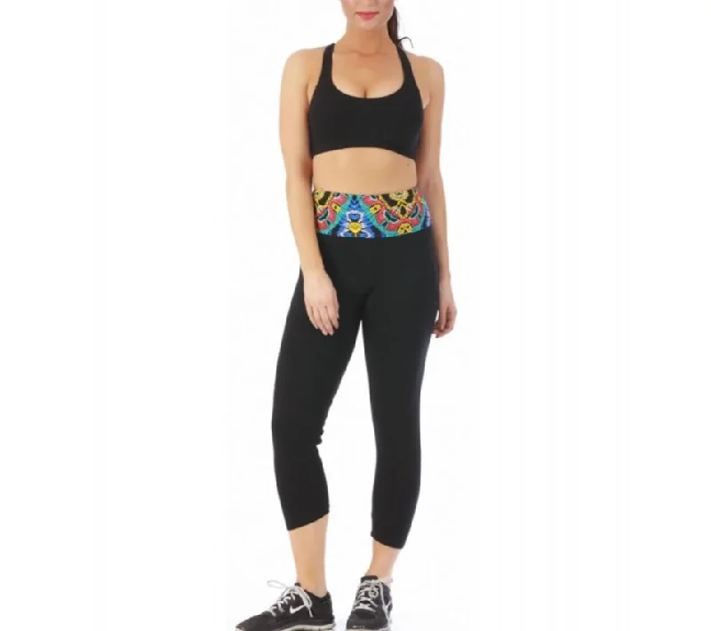 InstantFigure Activewear Capri With Contrast Waistband -144145