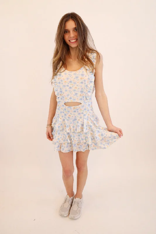 Perfect Pick Romper- Blue