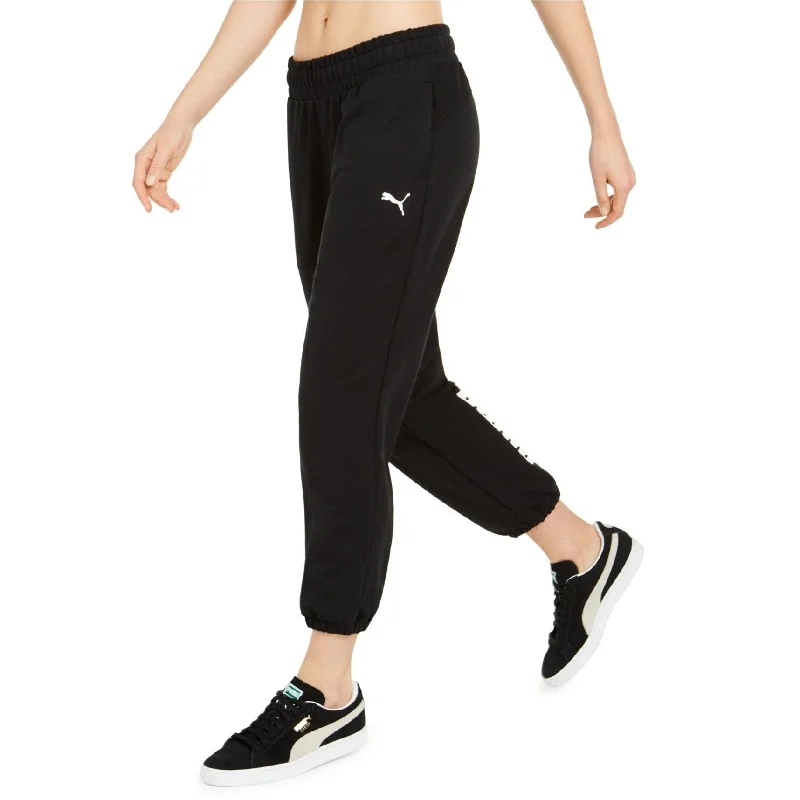 Puma Womens Modern Athletic Track Pants, Black, X-Large