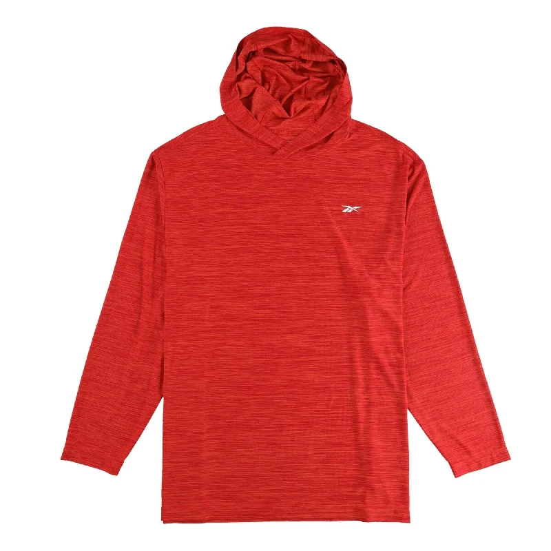 Reebok Womens 2-Tone Speedwick Hoodie Sweatshirt, Red, XX-Large