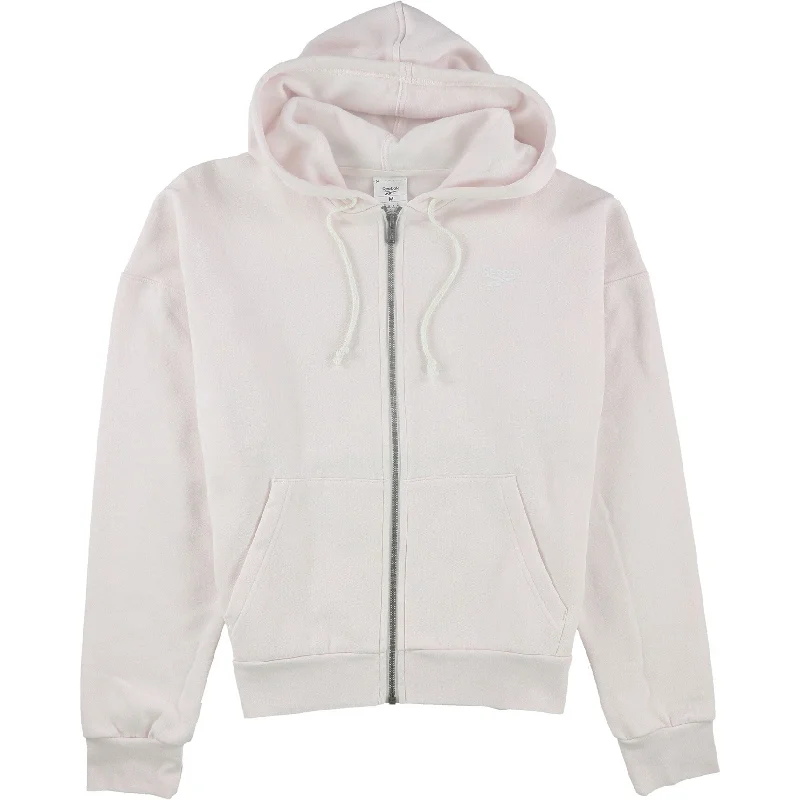 Reebok Womens Essentials Hoodie Sweatshirt, Pink, X-Small