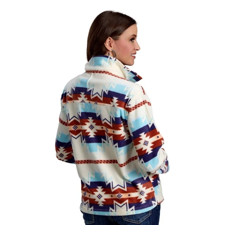 Roper Western Sweatshirt Womens Micro Fleece Aztec 03-098-0250-6097 WH