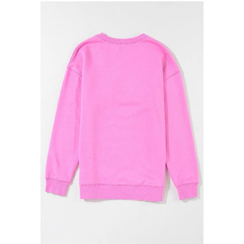 Vera Mama Letter Embossed Casual Sweatshirt