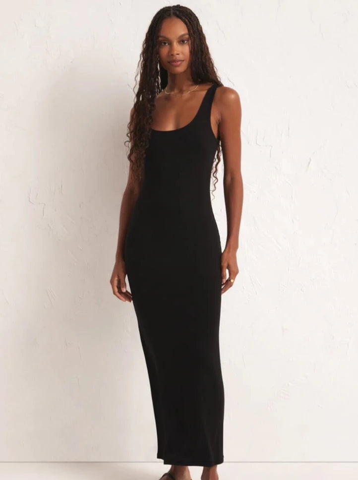 Vivianna Rib Dress - Black