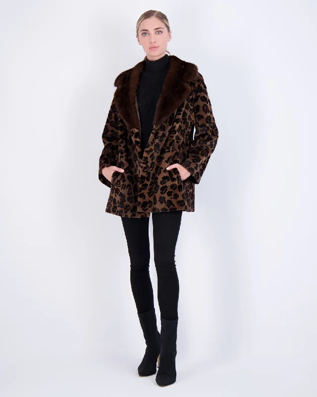 Sheared Mink Jacket with Belt