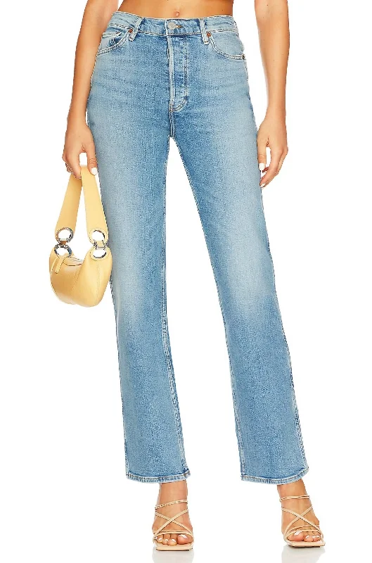 90S High Rise Loose Jean In Rio Fade