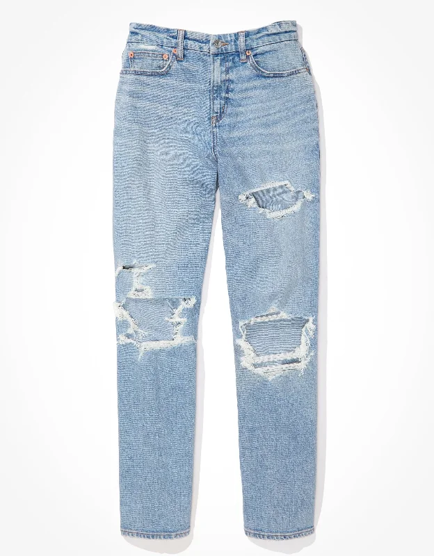 AE Stretch Ripped Curvy '90s Straight Jean