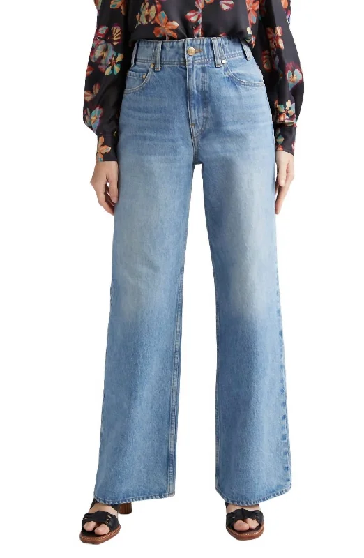 Elodie Wide Leg Jean In Adriatic Wash