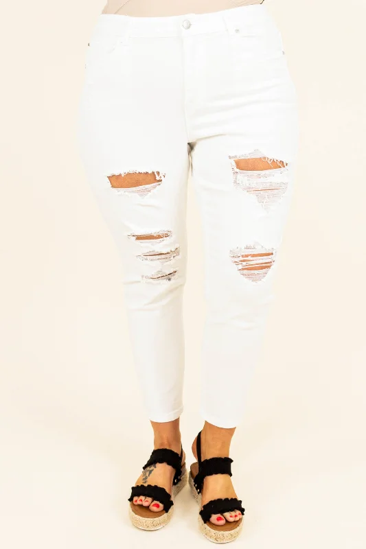 Feels Like Spring Jeans, White