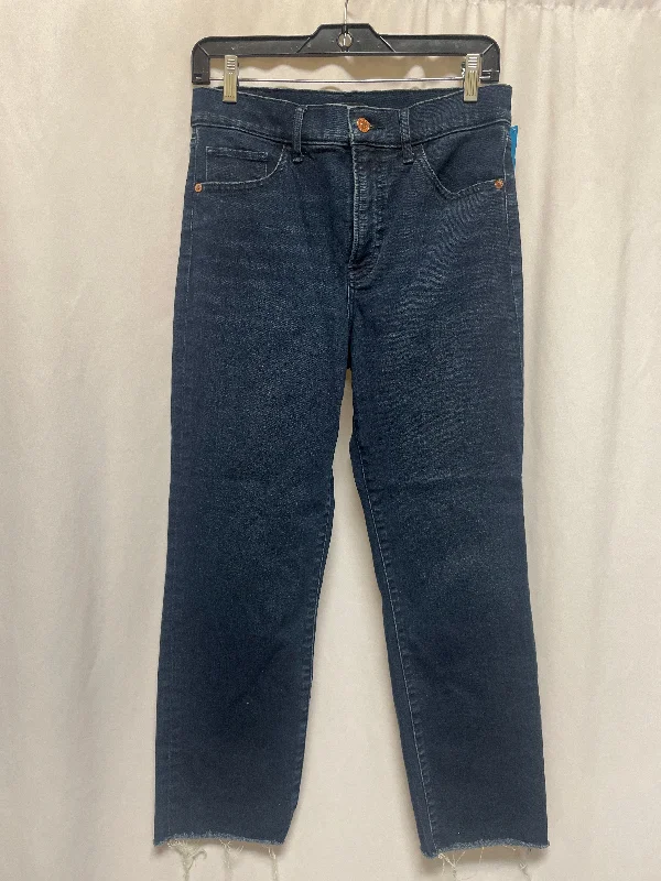 Jeans Cropped By Express In Blue Denim, Size: 6