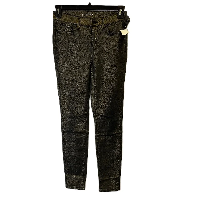 Jeans Skinny By White House Black Market In Black & Gold, Size: 2