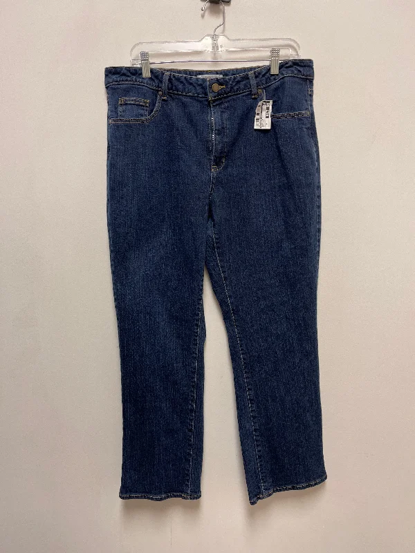 Jeans Straight By Coldwater Creek In Blue Denim, Size: 14