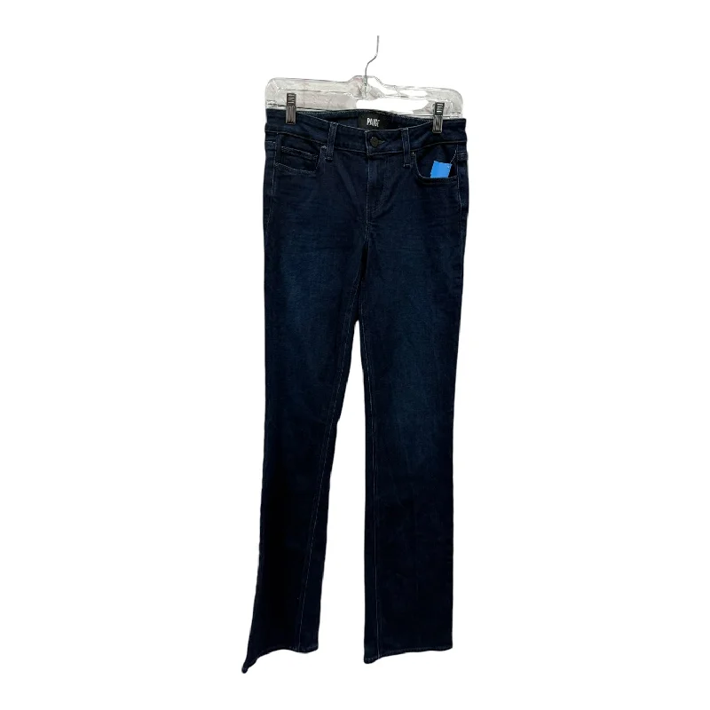 Jeans Straight By Paige In Blue Denim, Size:4