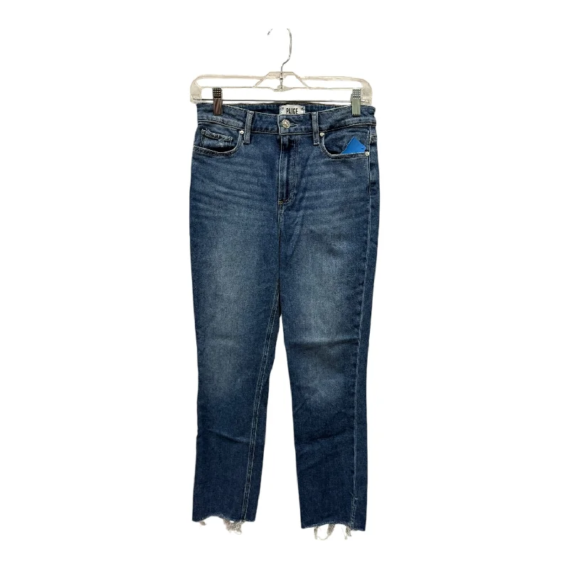 Jeans Straight By Paige In Blue Denim, Size:6