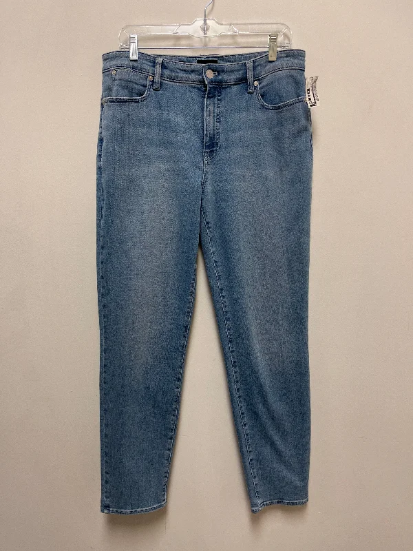 Jeans Straight By Talbots In Blue Denim, Size: 12