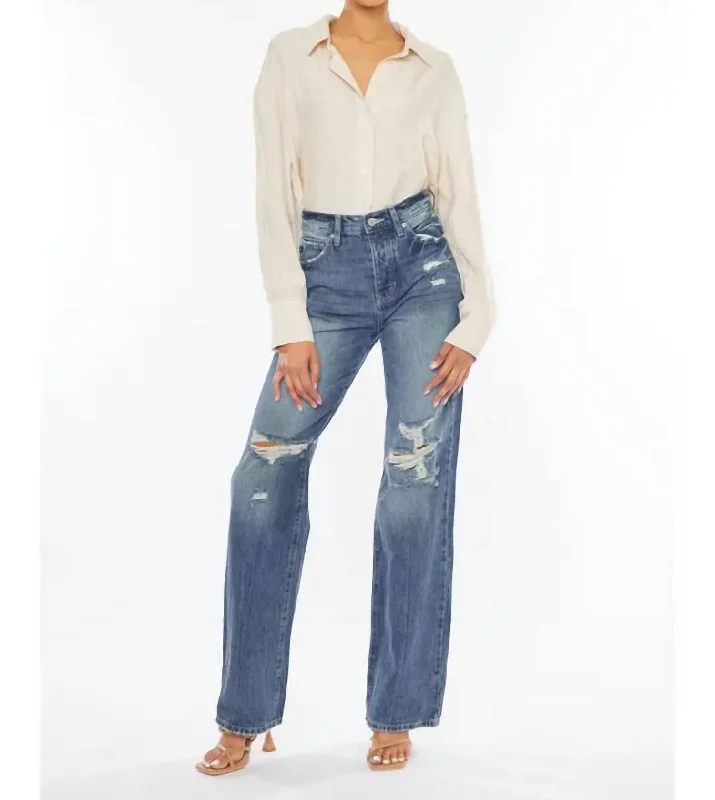 Lydia High Rise 90's Jean In Denim-Medium Wash