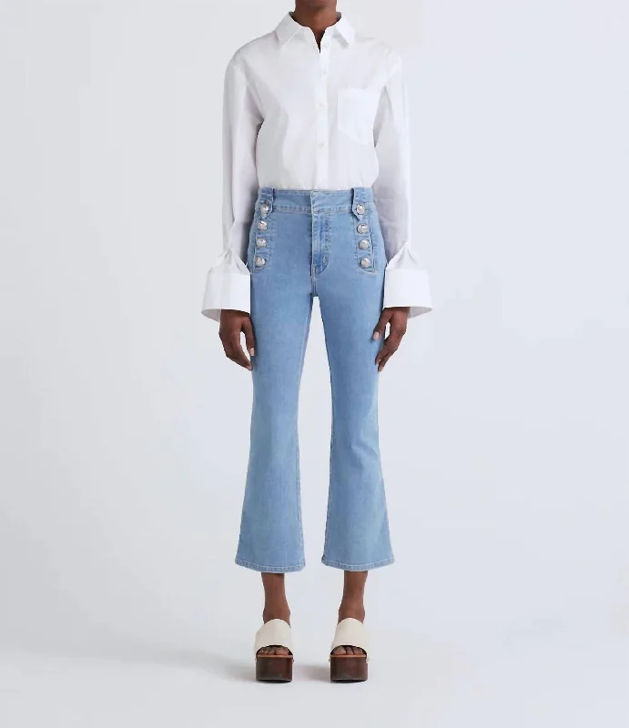 Robertson Crop Flare Jeans In Dover Light