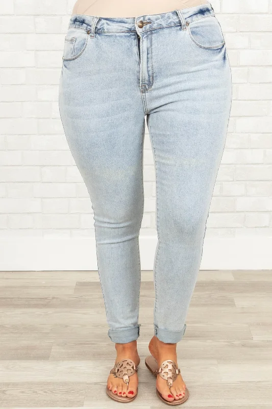 Rockstar Dreams Jeans, Light Wash