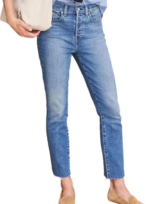 Straight Leg Button Fly Jean In Everyday Blue