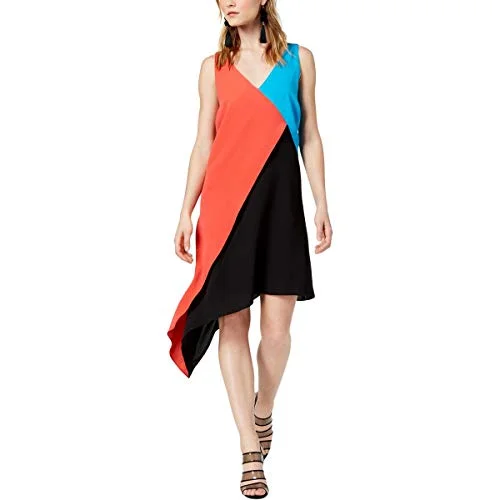 Asymmetrical Colorblocked Dress