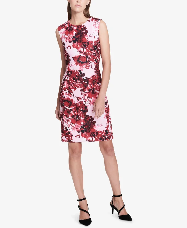 Calvin Klein Printed Sheath Dress