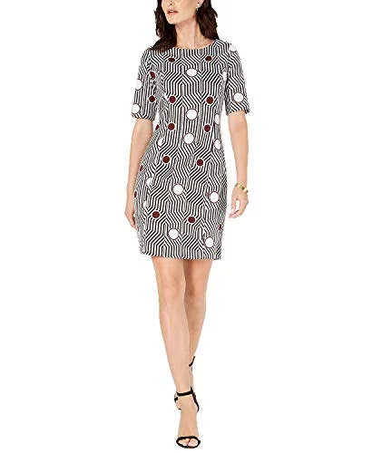 Geo-Print Sheath Dress