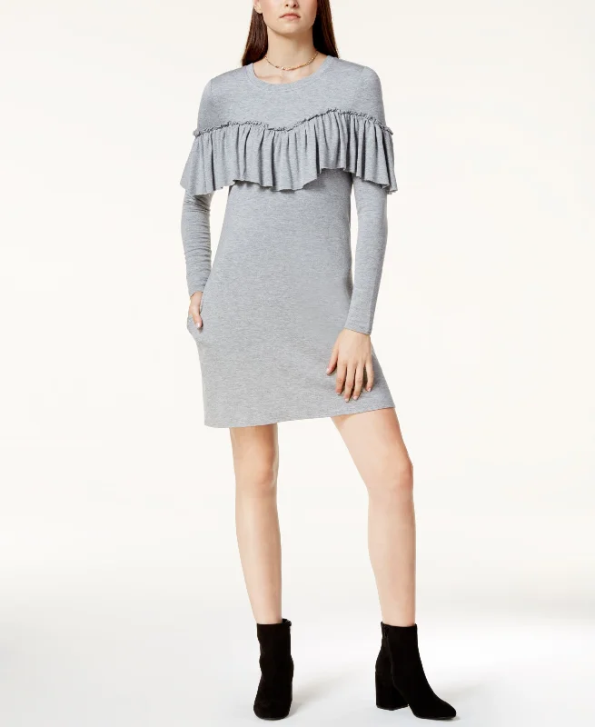 Kensie Ruffled Sweater Dress