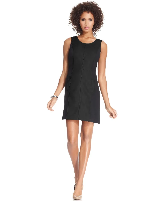 Kensie Womens Pleather Shift Dress