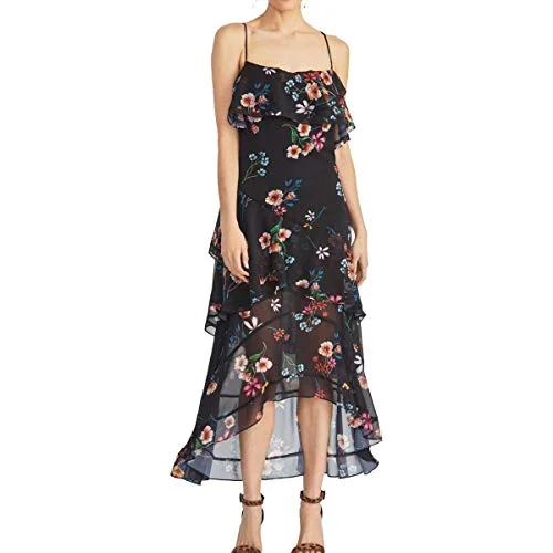 Luce Floral Ruffled High-Low Dress