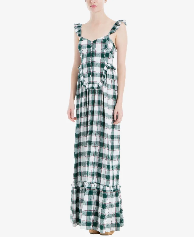 Max Studio London Plaid Maxi Dress