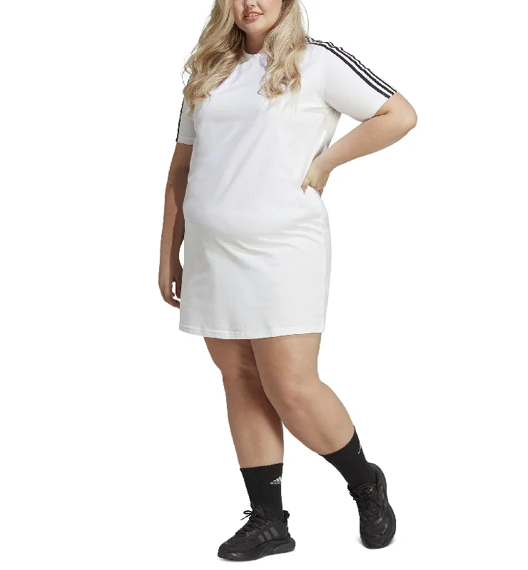 Plus Size Essentials 3-Stripes Boyfriend T-Shirt Dress