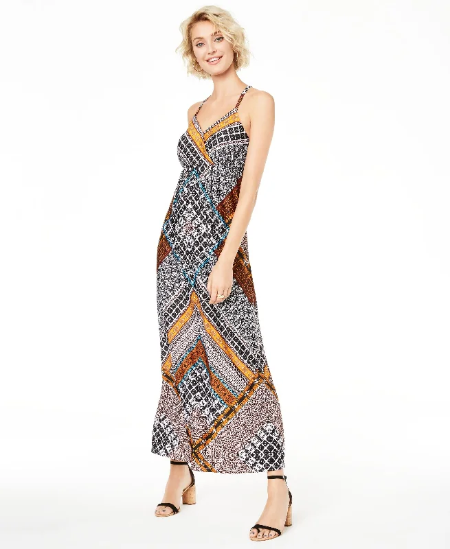 Printed Ring Back Maxi Dress