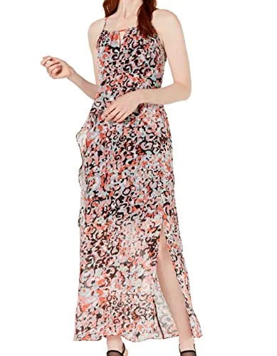 Printed Ruffled Maxi Dress