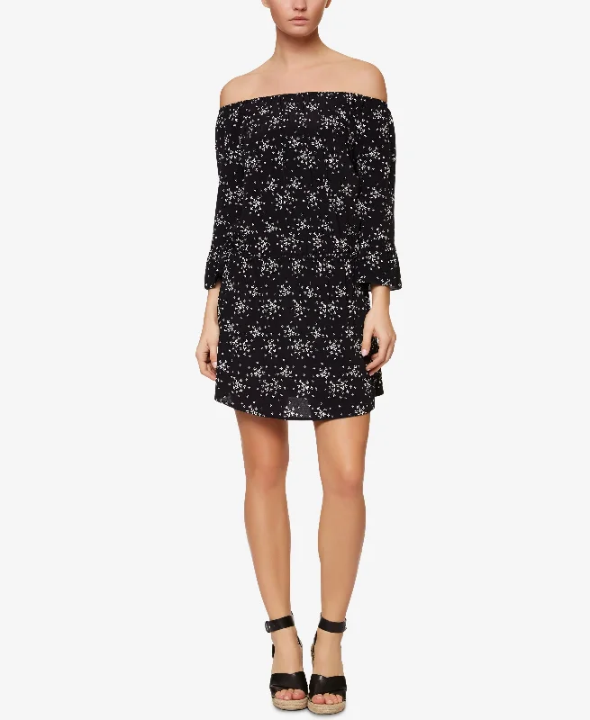 Sanctuary Julia Printed Off The Shoulder Shift Dress