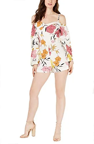 Saniya Printed Cold-Shoulder Romper