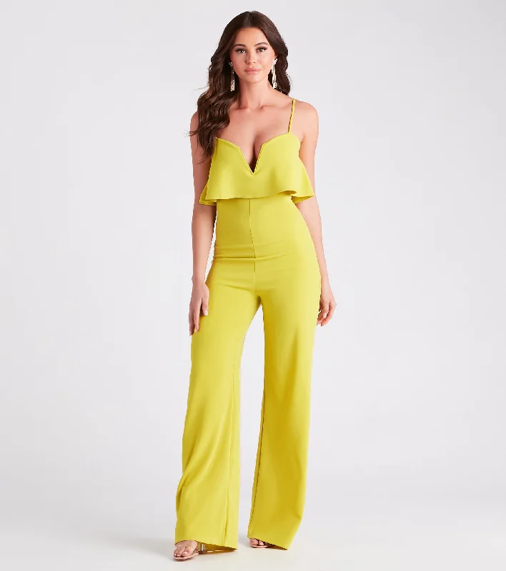 Shake Things Up Ruffled Wide-Leg Jumpsuit