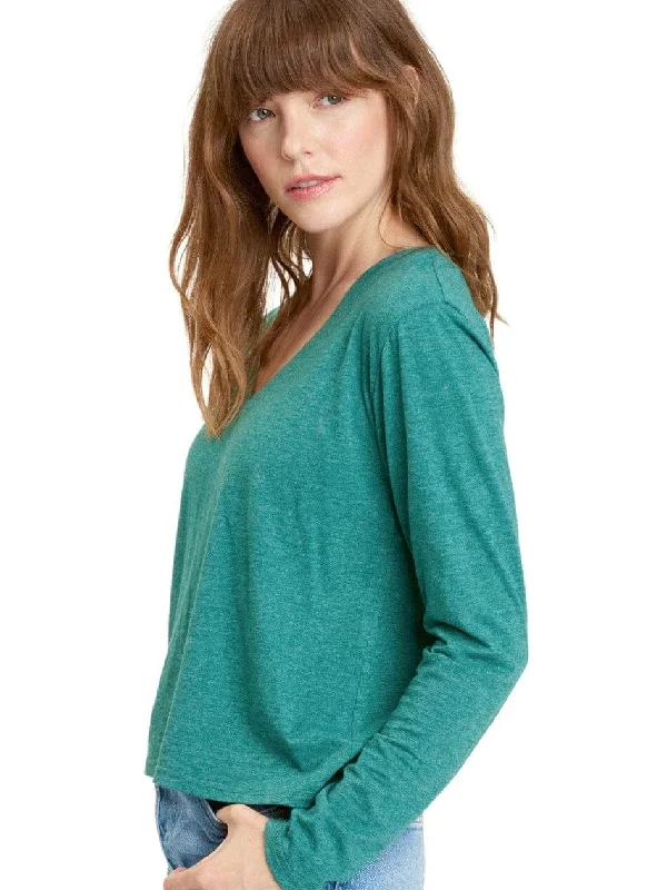 Ada Triblend Long Sleeve V-Neck Tee