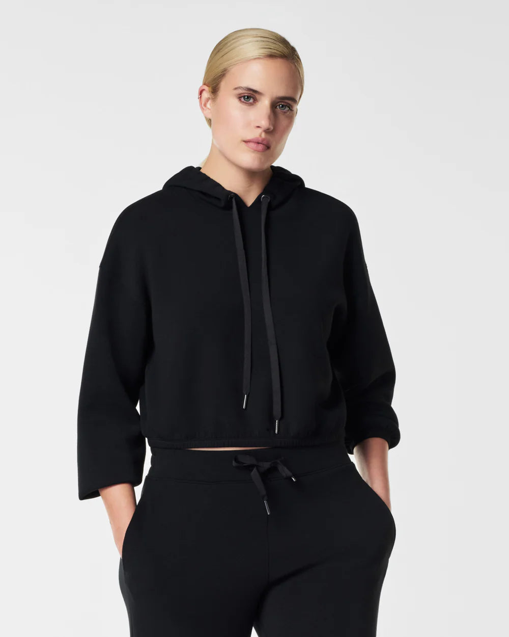 AirEssentials Cinched Hoodie by Spanx - Black