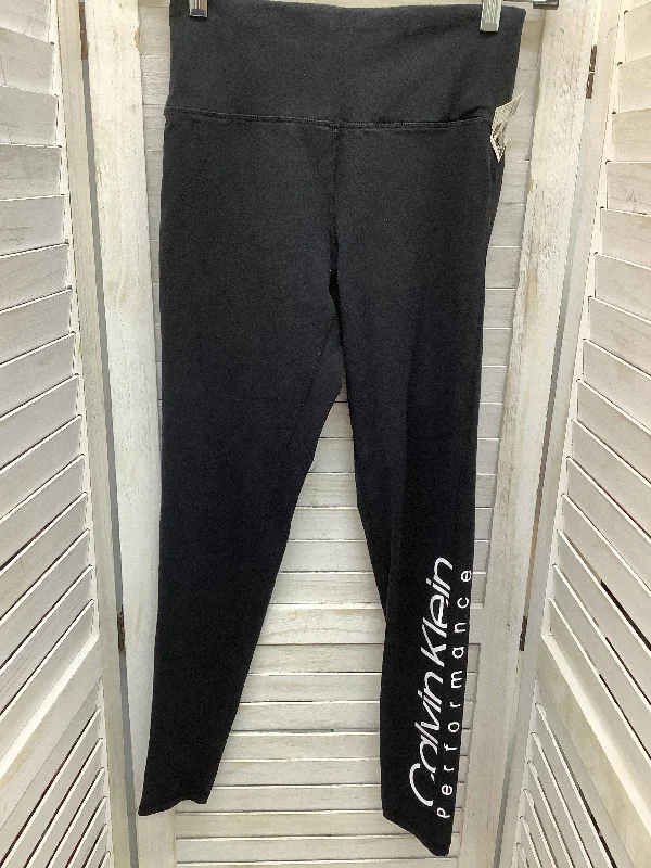 Athletic Leggings By Calvin Klein In Black, Size: S