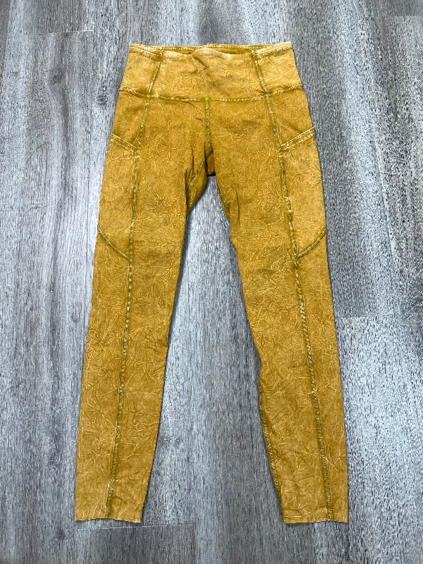 Athletic Leggings By Lululemon In Yellow, Size: S