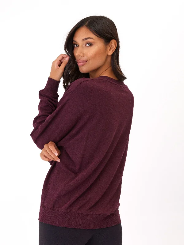 Cathy Boyfriend Feather Fleece Pullover